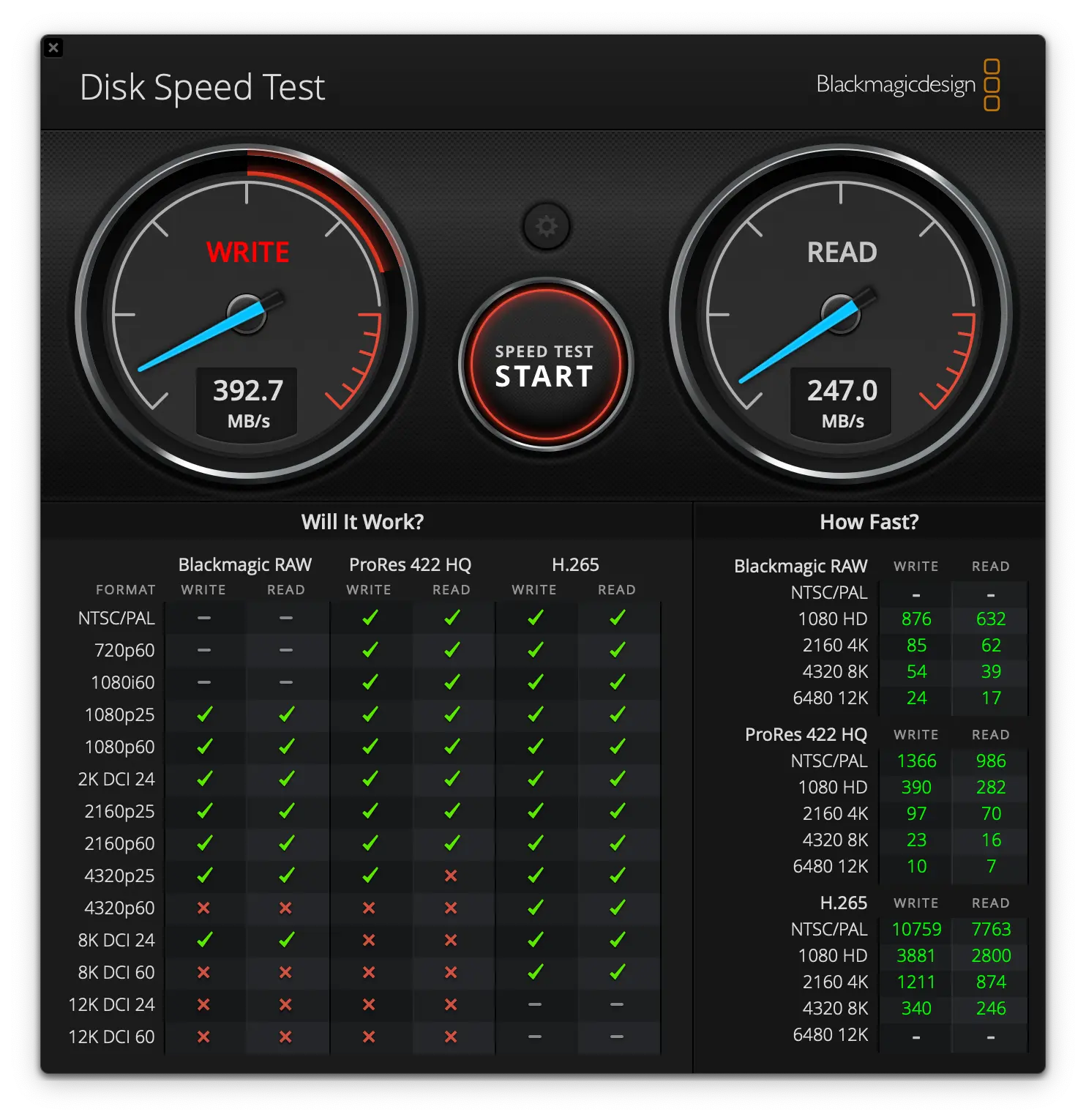 Screenshot of blackmagic
