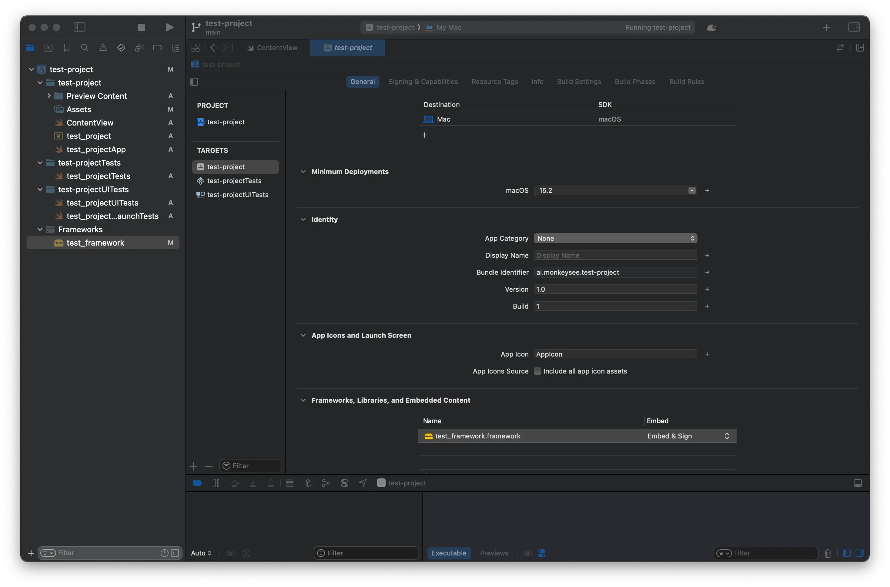 Screenshot of embedding